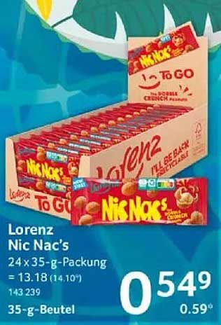 Lorenz Nic Nac's 24x35g - Verlockender Snack für unterwegs