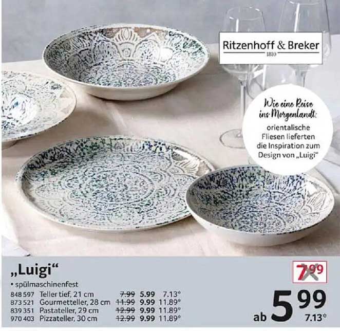 "Luigi" Geschirrset von Ritzenhoff & Breker