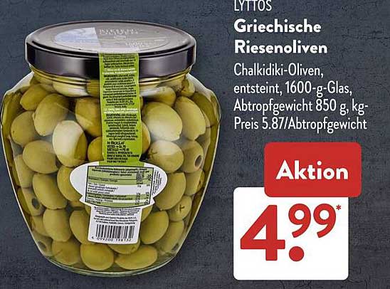 Lytta's Griechische Riesenoliven 850 g