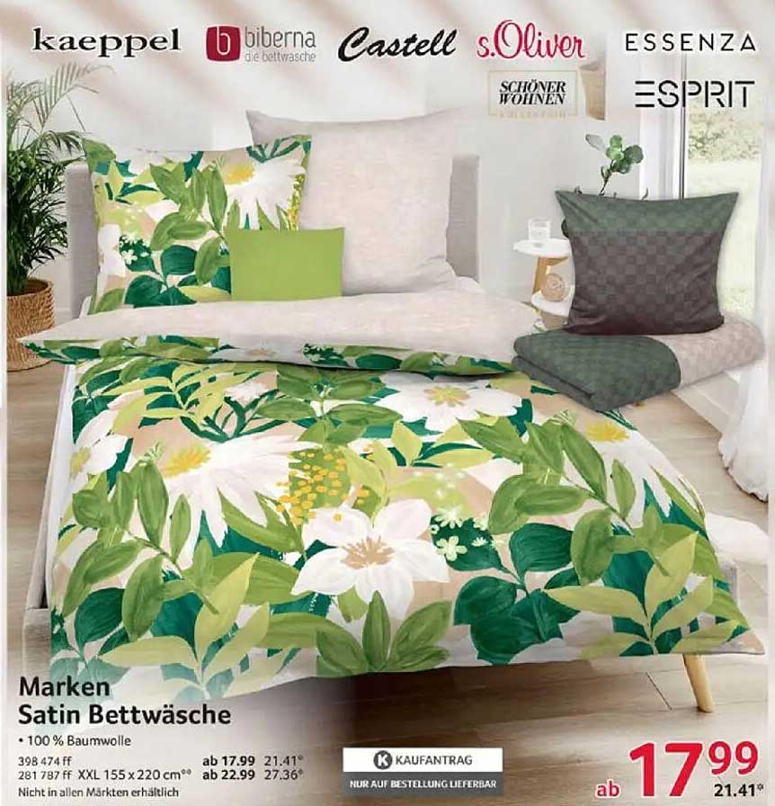 Marken Satin Bettwäsche