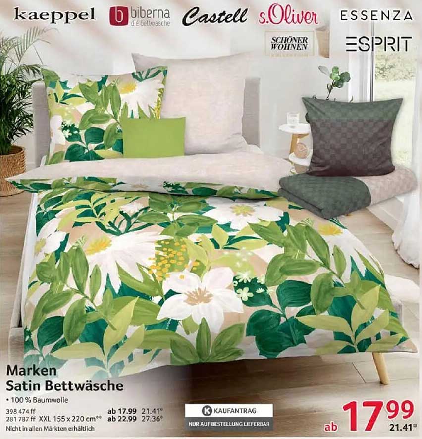 Marken Satin Bettwäsche