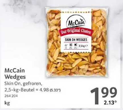 McCain Wedges 2,5 kg - Skin On, gefroren
