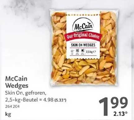 McCain Wedges - Skin On, gefroren