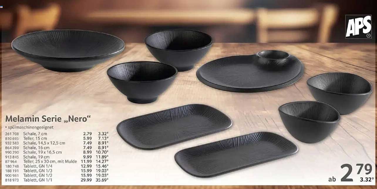 Melamin Serie „Nero“