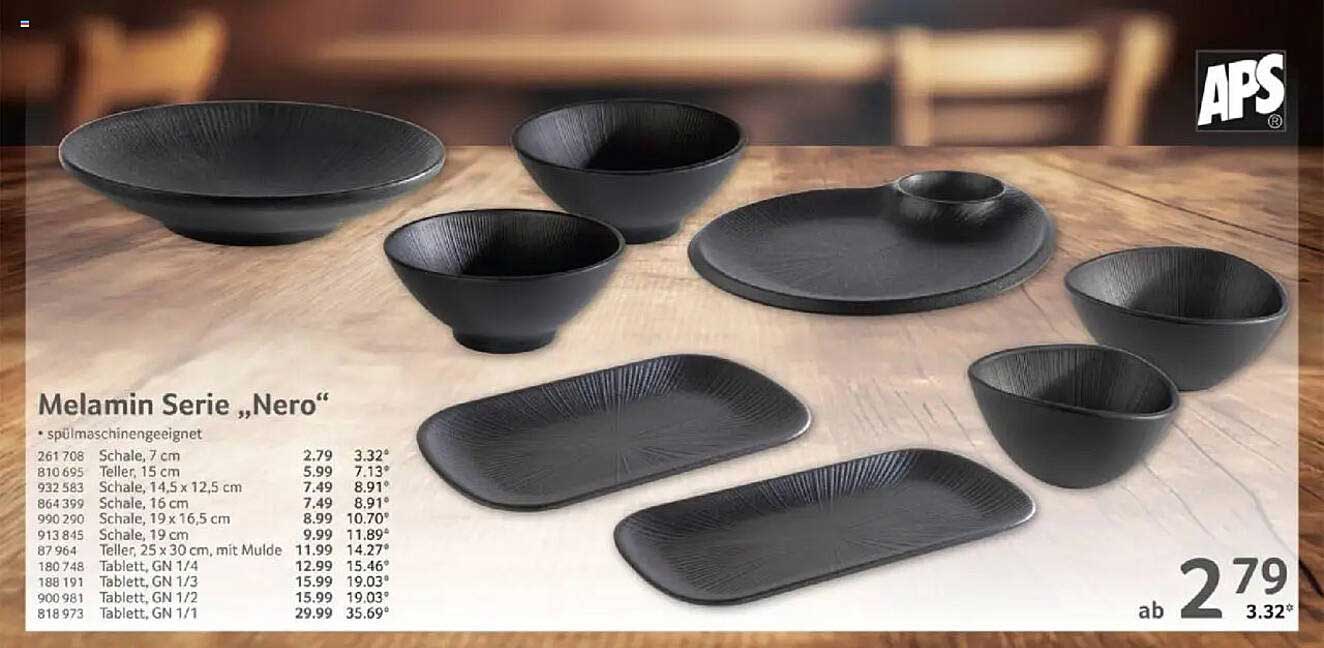 Melamin Serie „Nero“