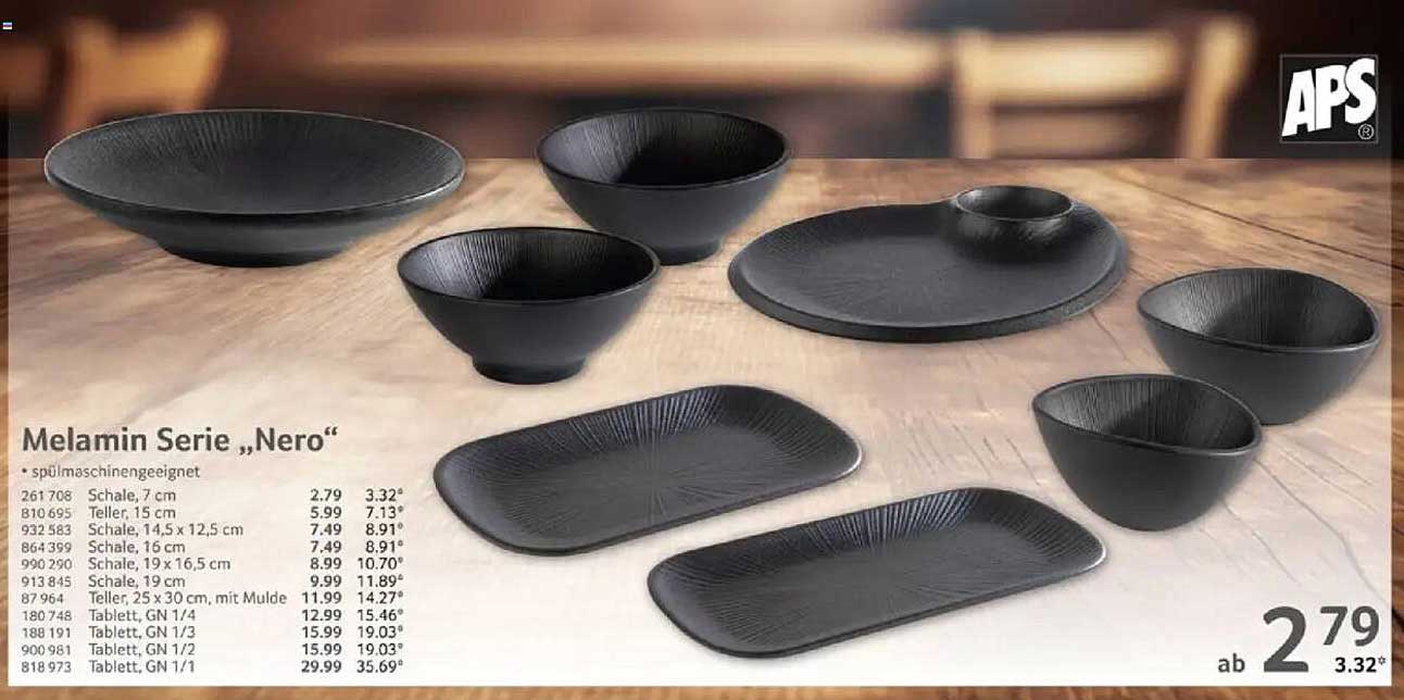 Melamin Serie „Nero“ – Hochwertige Geschirrserie für jeden Anlass
