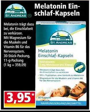 Melatonin Einschlaf-Kapseln von St. Andreas