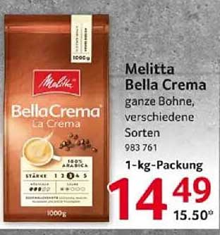 Melitta Bella Crema ganze Bohne, verschiedene Sorten