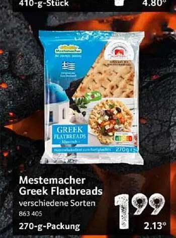 Mestemacher Greek Flatbreads – verschiedene Sorten 270-g-Packung