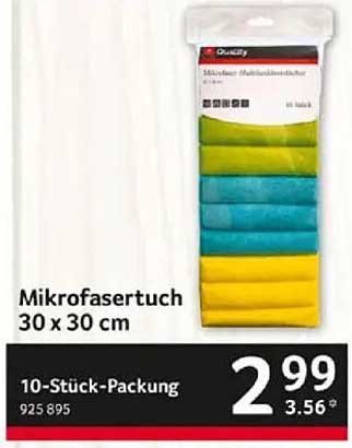 Mikrofaser-Tuch 10-Stück-Packung - 30 x 30 cm