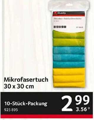 Mikrofaser-Tuch 30 x 30 cm – 10-Stück-Packung