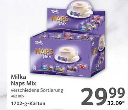 Milka Naps Mix - verschiedene Sortierung