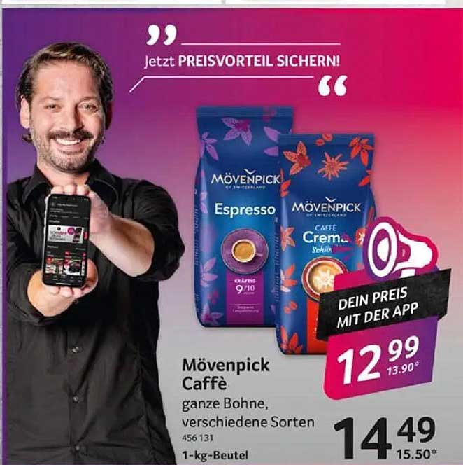 Mövenpick Caffè ganze Bohne, verschiedene Sorten