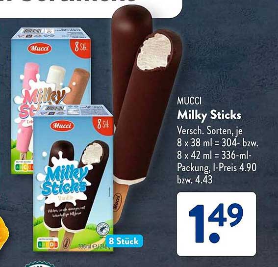 MUCCI Milky Sticks 8 Stück