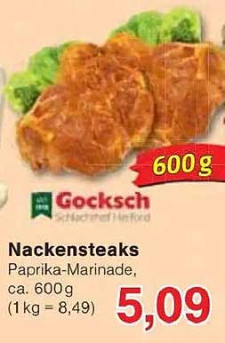 Nackensteaks in Paprika-Marinade 600g