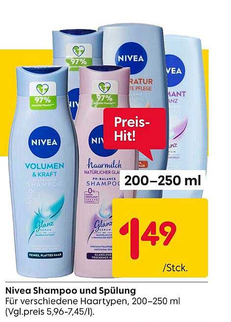 Nivea Shampoo und Spülung (200–250 ml)