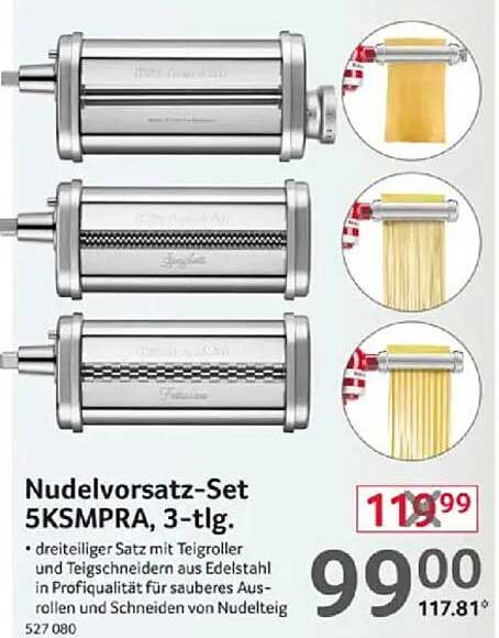 Nudelvorsatz-Set 5KSMPRa, 3-tlg.