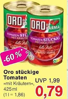 Oro stückige Tomaten mit Kräutern, 425 ml