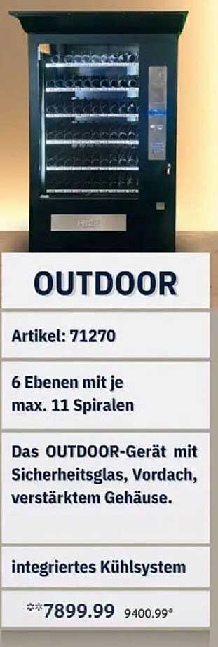 OUTDOOR Verkaufsautomat - Ihr perfekter Partner für den Außenbereich