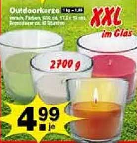 Outdoorkerze 1 kg - Jetzt zum unschlagbaren Preis!