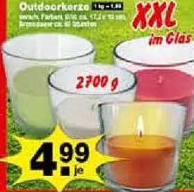OUTDOORKERZEN XXL im Glas - ideal für Ihren Außenbereich