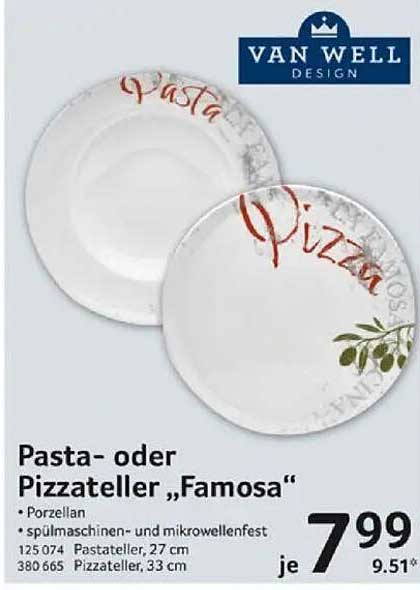 Pasta- oder Pizzateller „Famosa“