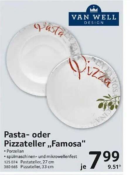 Pasta- oder Pizzateller „Famosa“