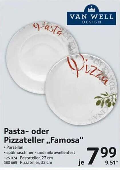 Pasta- oder Pizzateller „Famosa“