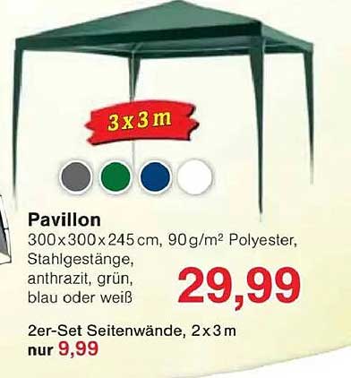 Pavillon 300 x 300 cm – Ideal für Ihre Outdoor-Aktivitäten
