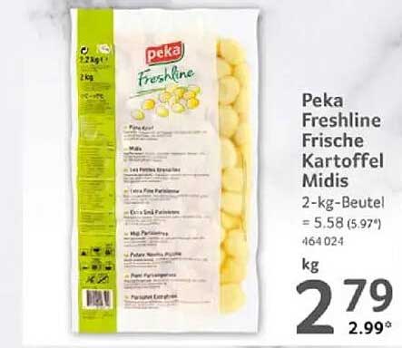 Peka Freshline Frische Kartoffel Midis 2 kg