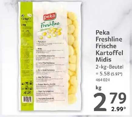 Peka Freshline Frische Kartoffel Midis - 2-kg-Beutel