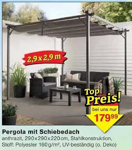 Pergola mit Schiebedach