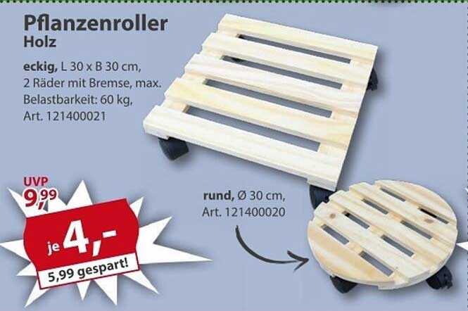 Pflanzenroller Holz