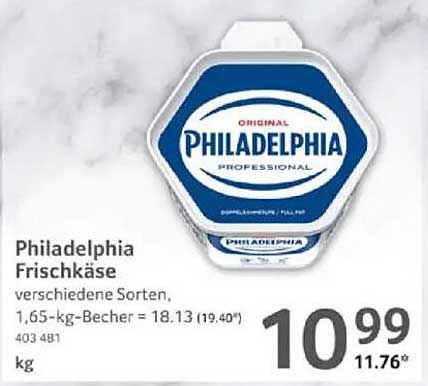 Philadelphia Frischkäse – verschiedene Sorten