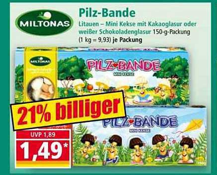 Pilz-Bande – Mini Kekse mit Kakao- und weißer Schokoladenglasur
