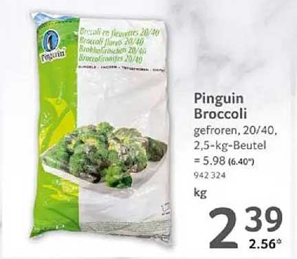 Pinguin Broccoli gefroren 20/40, 2,5-kg-Beutel