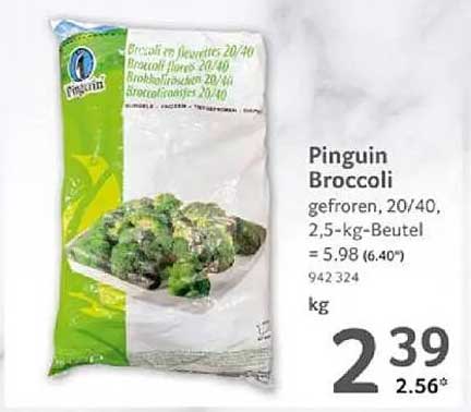 Pinguin Broccoli gefroren, 20/40, 2,5-kg-Beutel