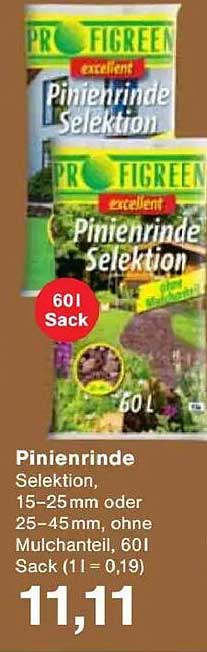 Pinienrinde Selektion, 60L Sack