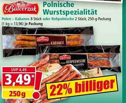 Polnische Wurtspezialität - Kabanos und Rohpolnische