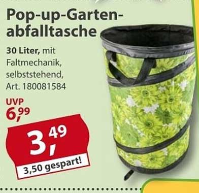 Pop-up-Gartenabfalltasche 30 Liter