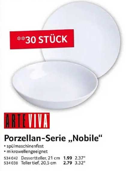 Porzellan-Serie „Nobile“ – 30 Stück