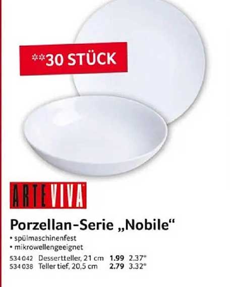 Porzellan-Serie „Nobile“ - 30 Stück