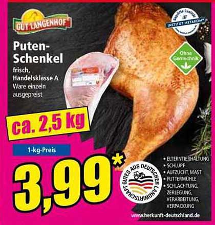 Puten-Schinken frisch, Handelsklasse A
