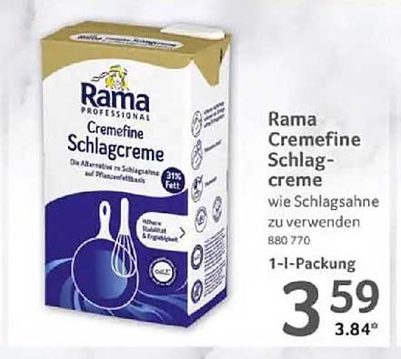 Rama Cremefine Schlagcreme 1-L-Packung