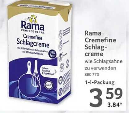 Rama Cremefine Schlagcreme 1-l-Packung