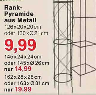 Rank-Pyramide aus Metall