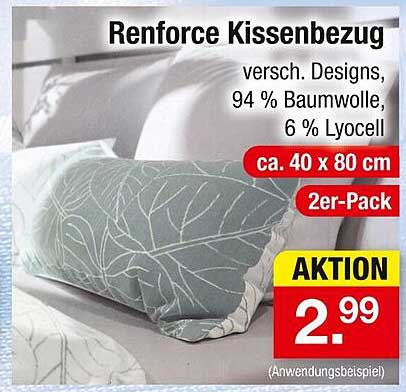 Renforce Kissenbezug - 2er-Pack in verschiedenen Designs