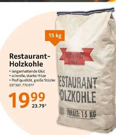 Restaurant-Holzkohle 15 kg
