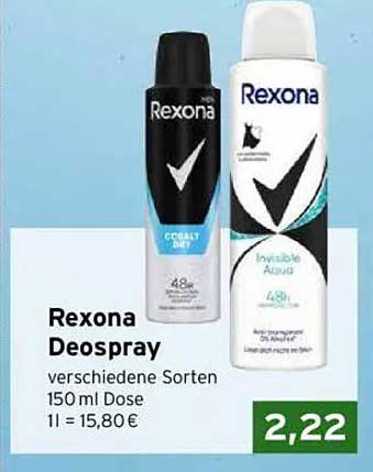 Rexona Deospray verschiedene Sorten 150 ml Dose