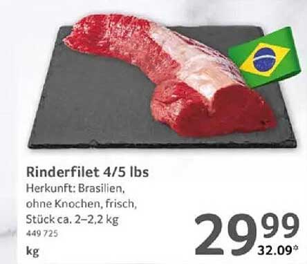 Rinderfilet 4/5 lbs - frisch aus Brasilien